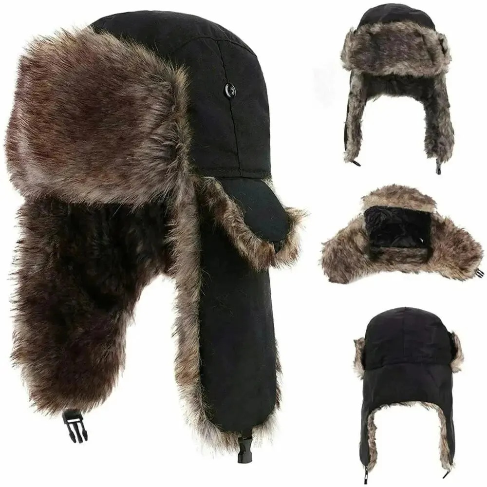 Winter Trapper Hat - Herren Winter Trapper Aviator Trooper Ohrenklappe