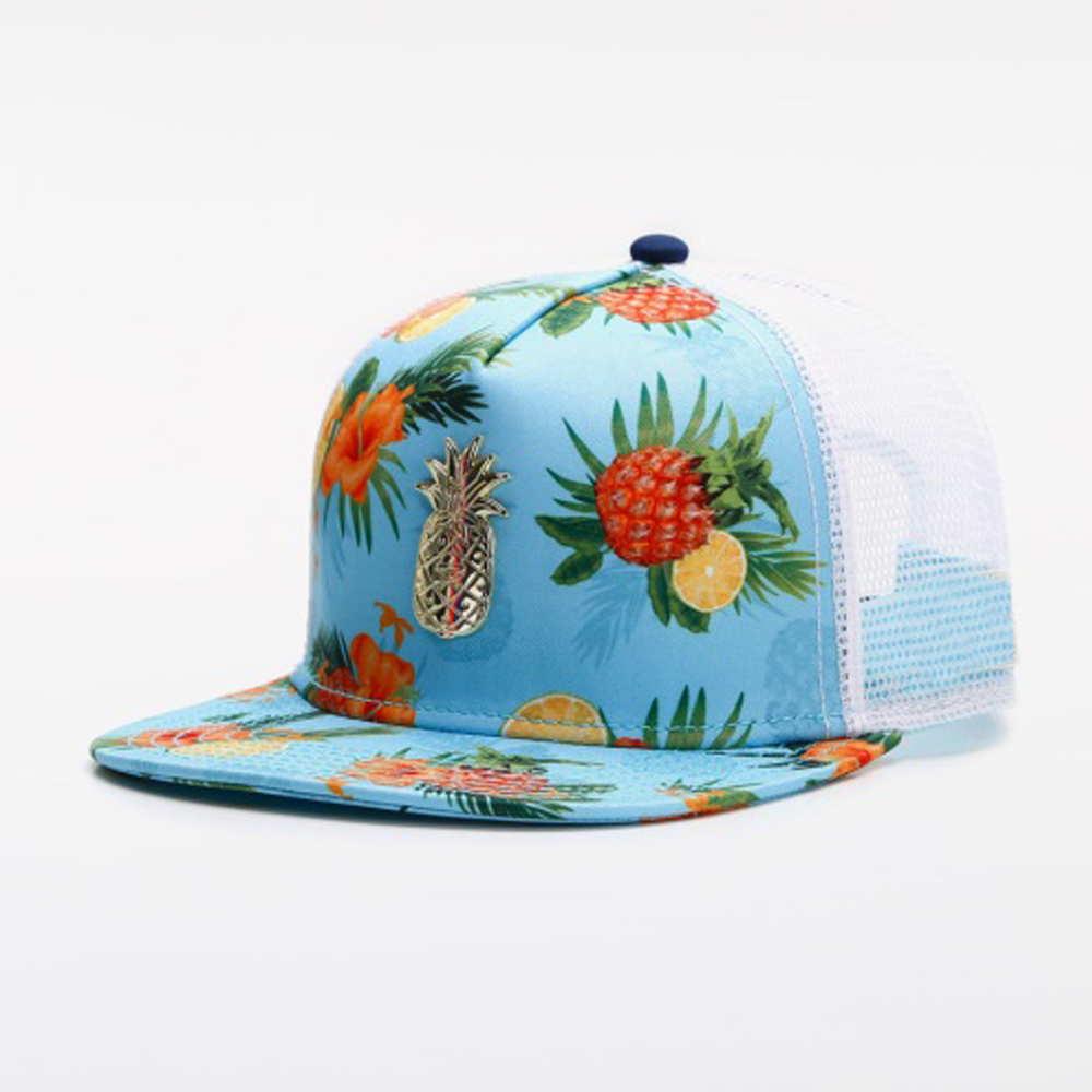 Snapback Hat Flat - Modische Versat-Mütze mit tropischem Frucht- und