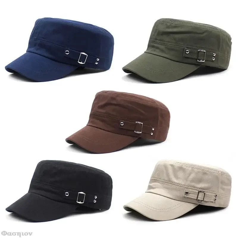 Snapback Hat Flat - Armee Kappe Männer Frauen reine Farbe