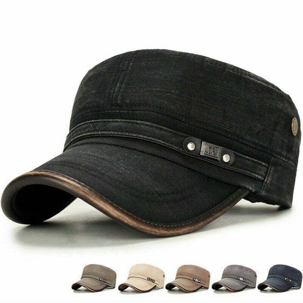 Snapback Hat Flat - Atmungsaktive flache verstellbare Kappe Herren Denim