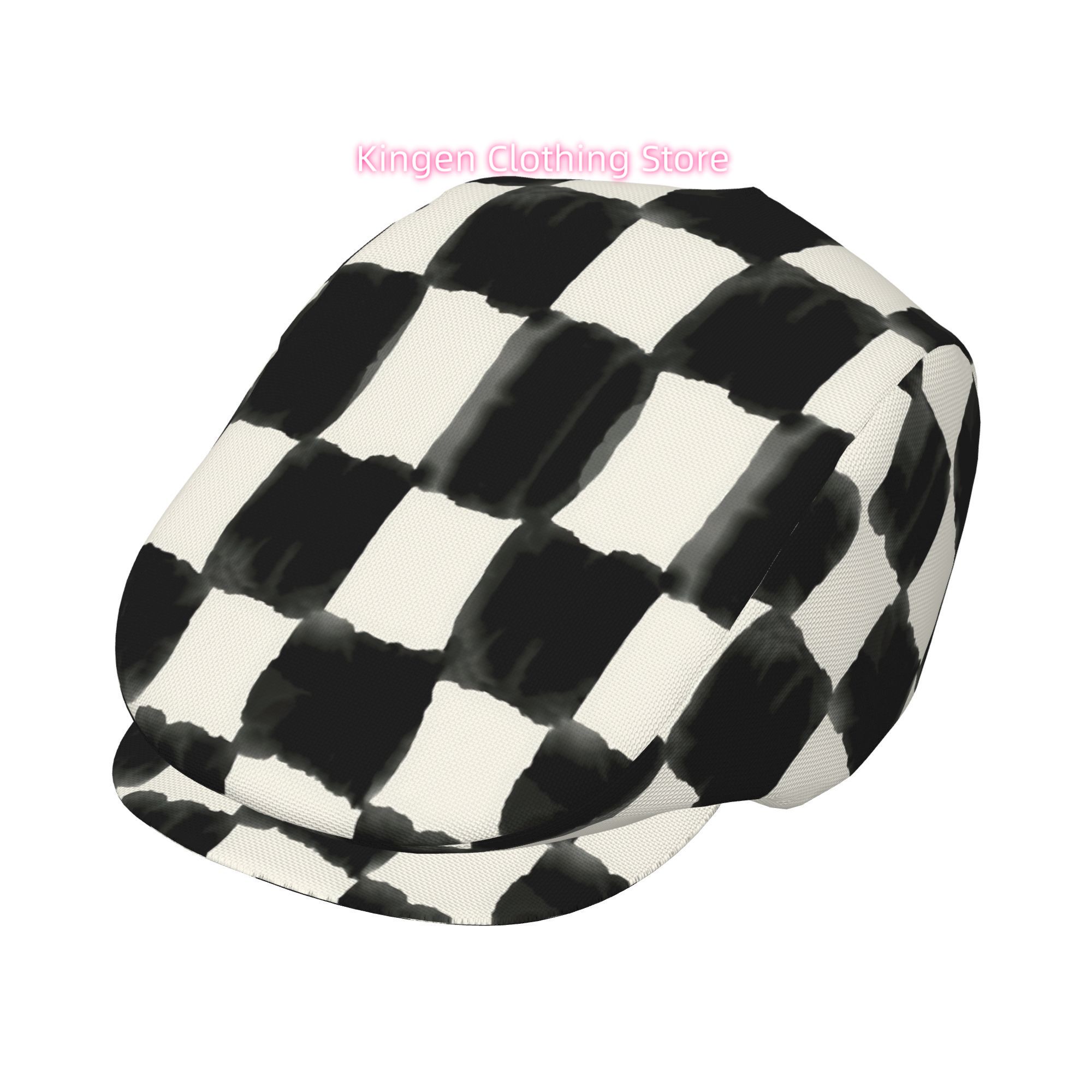 Newsboy Cap Ivy - Schachbrettmuster Herren- und Damen-Verstellbare Flachmütze, Newsboy-Baskenmütze,