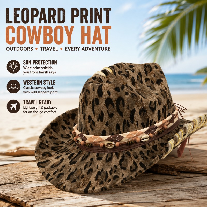 Leopardenmuster Western Cowboy – Cowboy Hat Straw Bewertung und Preis