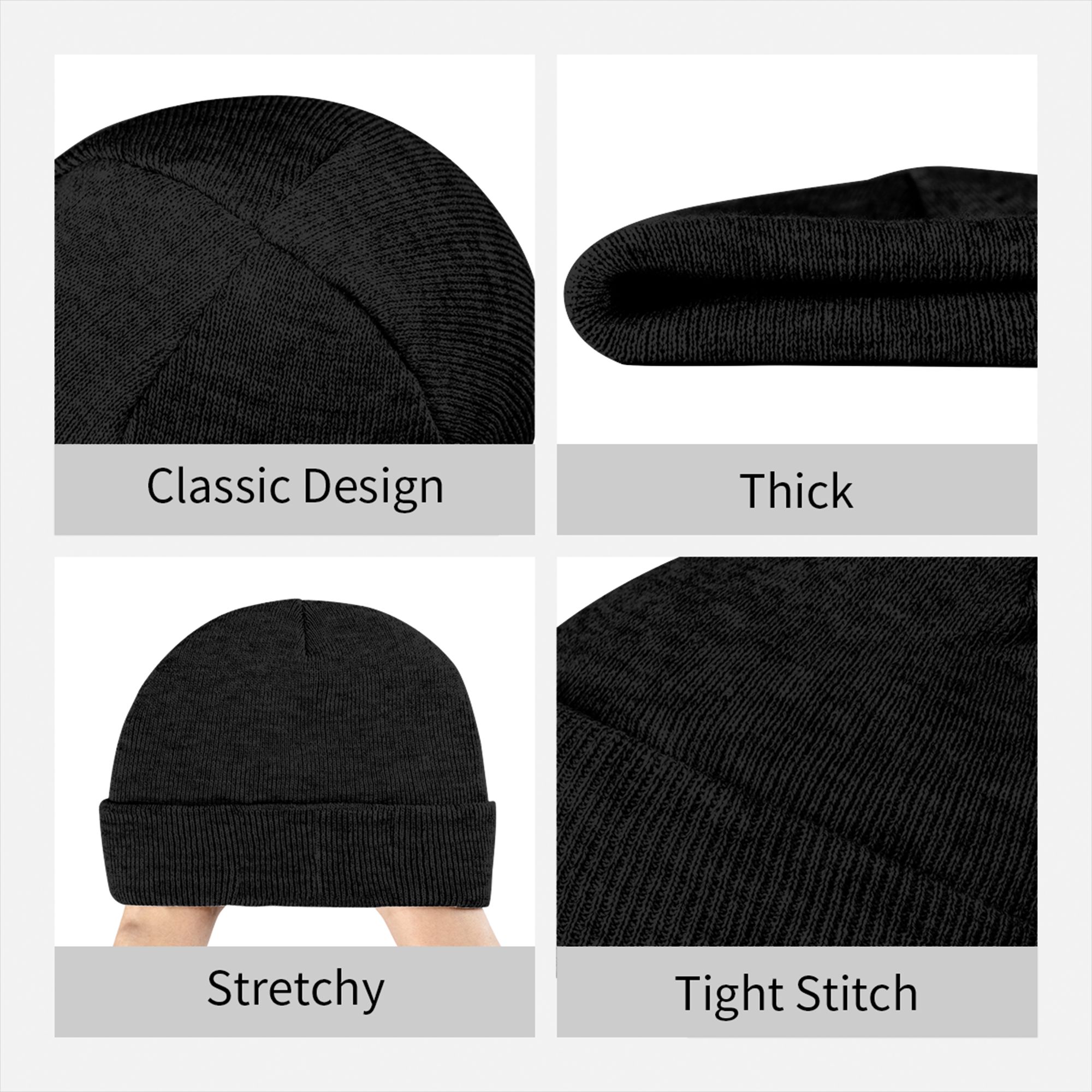 Damen Herren Gerippte Strickmü – Beanie Cuffed Knit Bewertung und Preis