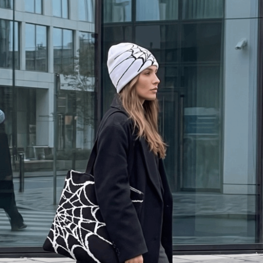Gotische Weiche Spinnennetz-Mu – Beanie Cuffed Knit Bewertung und Preis
