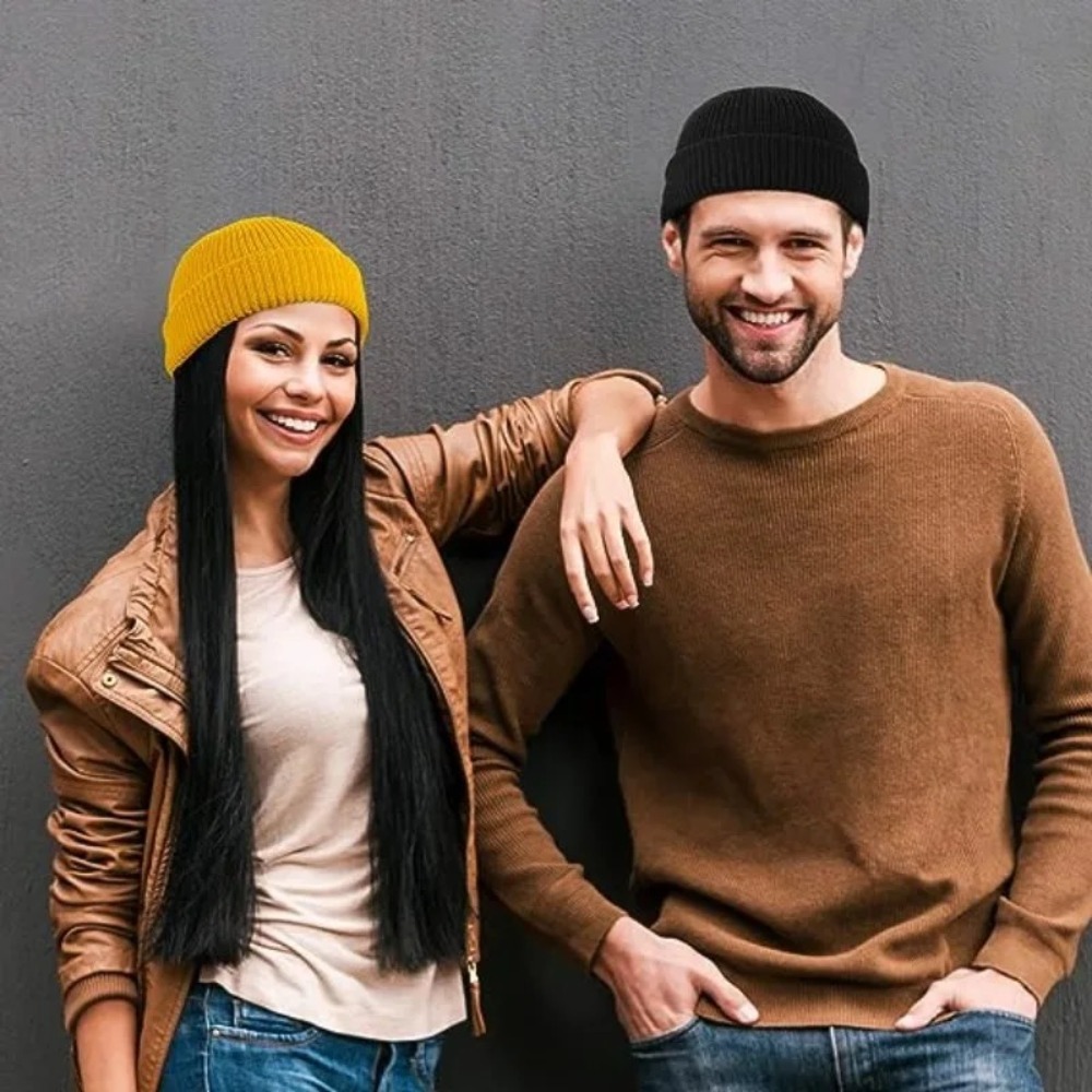 Herbst Winter Unisex Einfarbig – Beanie Cuffed Knit Bewertung und Preis