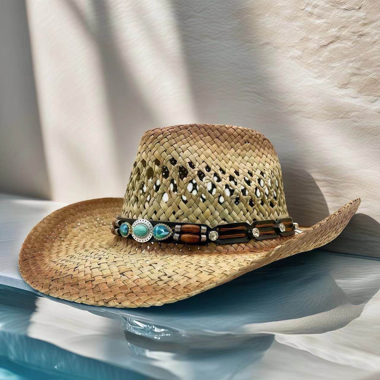 Strass-Cowboyhut Stroh-Sonnenh – Cowboy Hat Straw Bewertung und Preis